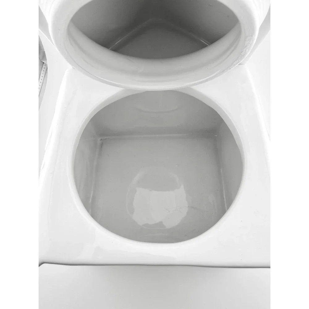 Rae Dunn FARM FRESH White Glossy  Ceramic Cookie Jar Farm House Barn NEW 2023